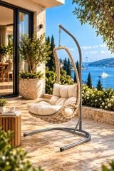 Avonos Tek Kişilik Rattan Salıncak