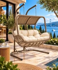 Urla Çift Kişilik Rattan Salıncak