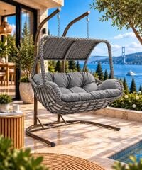 Urla Çift Kişilik Rattan Salıncak