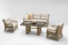 Madeo Rattan Bahçe Balkon Oturma Grubu