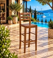 Rino Ahşap Bar Sandalye
