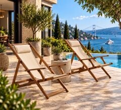 Kl Bahçe Monaco Pvc Şezlong