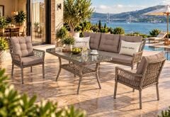 Polo Üçlü Rattan Oturma Grubu